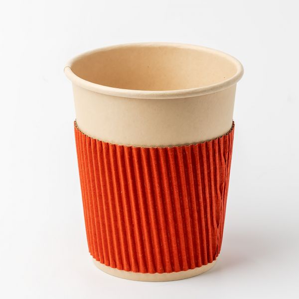 Термочехол розборний на стакан паперовий 250-340 мл помаранчевий