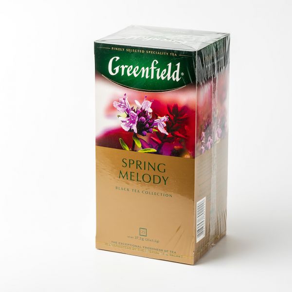 Чай чорний пакетований Greenfield Spring melody 25шт Чебрець з м'ятою