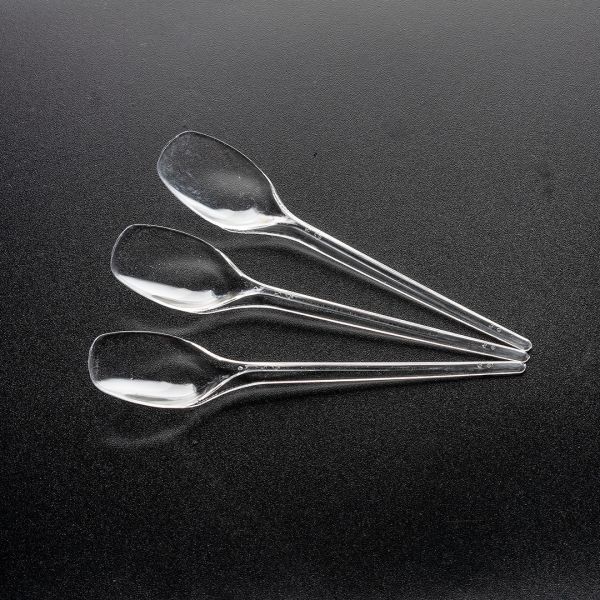 Ложки кавові 13 см 100 шт прозорі Lux