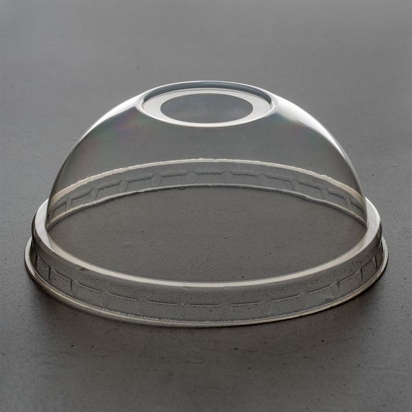 Кришка пластикова на RРЕТ купол з отвором 100 шт