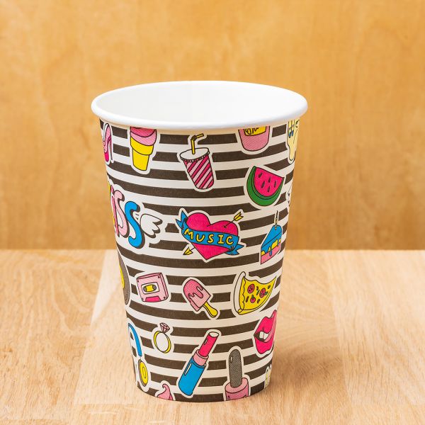 Стакан паперовий 340 мл KISS