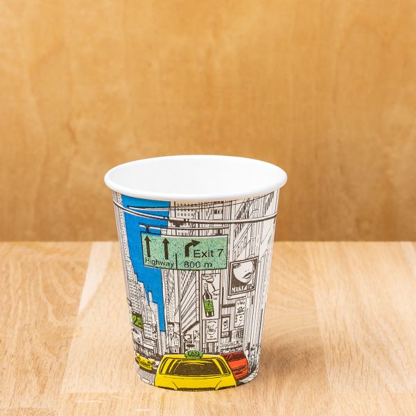 Стакан паперовий 185 мл СІТІ