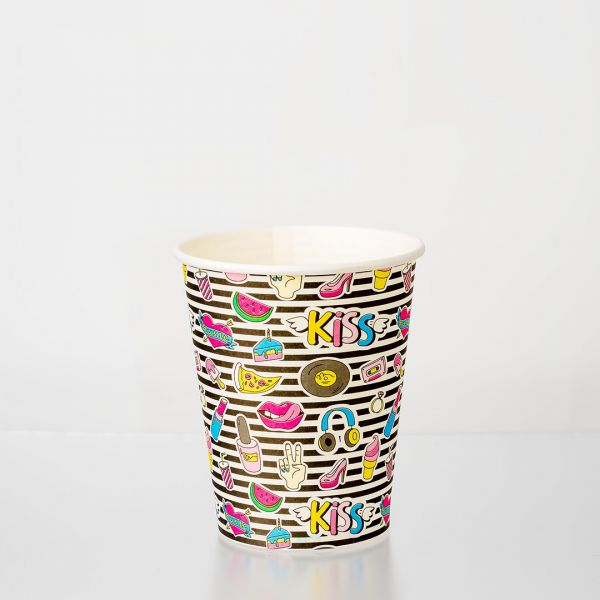 Стакан паперовий 185 мл KISS