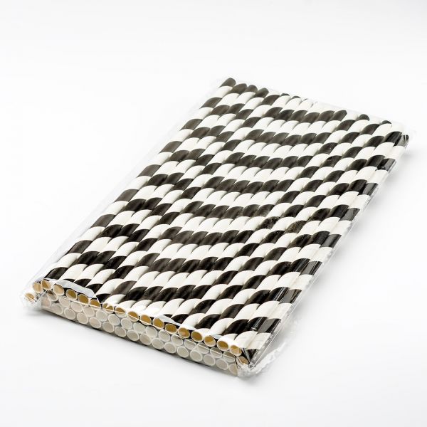 Трубочки паперові d=6 мм L=197 мм 50 шт чорні