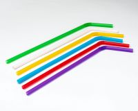 Трубочки з гофрой d-4.8 мм L-210 мм кольорові 200 шт