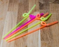 Трубочки з гофрой довгою d-8 мм L-260 мм Артистик люмінісцентні 50 шт