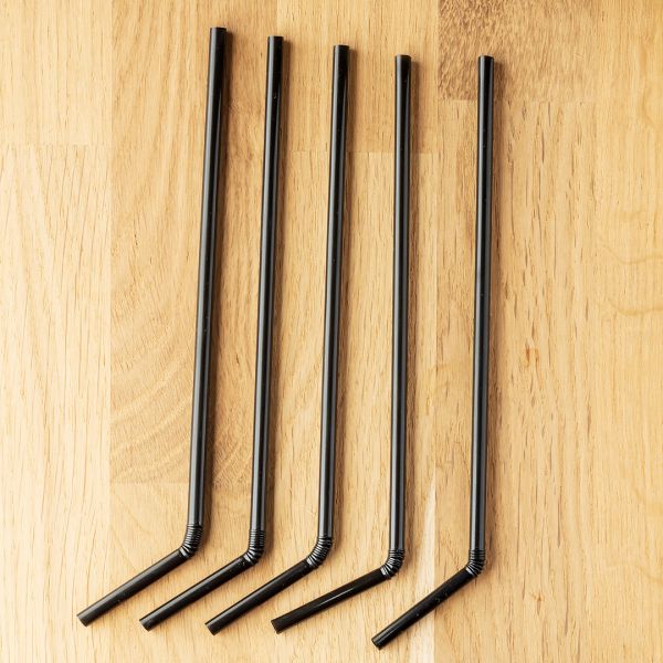 Трубочки з гофрой d-4.8 мм L-210 мм чорні 1000 шт