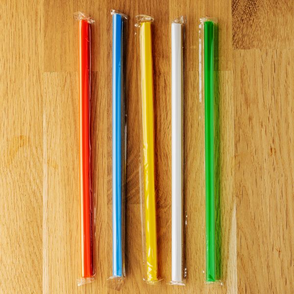 Трубочки Фреш d=6.8 мм L=210 мм 400 шт в індив.упак.плівка кольорові