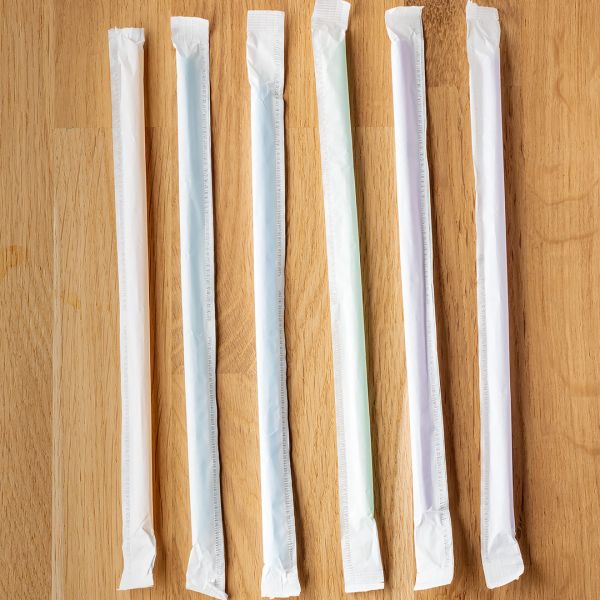 Трубочки з гофрой d-4.8 мм L-210 мм кольорові в індив.папер.упак 100 шт