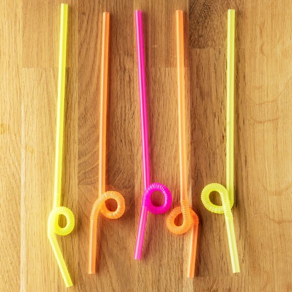 Трубочки з гофрой довгою d-8 мм L-260 мм Артистик люмінісцентні 50 шт