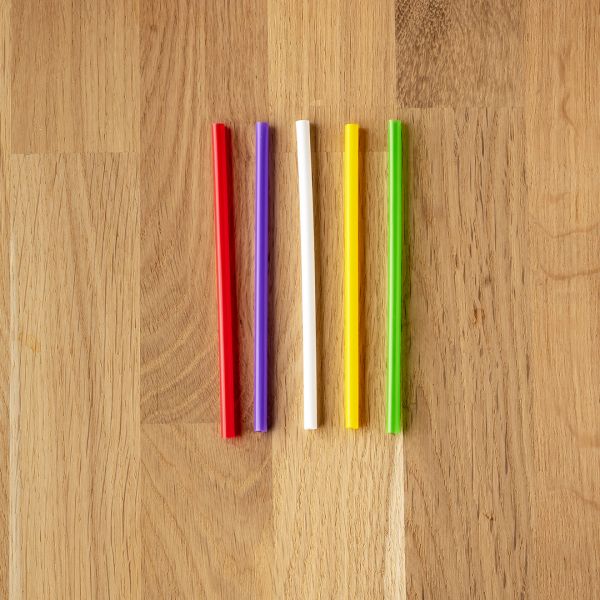 Трубочки мартіні d-4.8 мм L-125 мм кольорові 200 шт