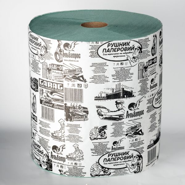 Рушники паперові Альбатрос 180 м d=23см макулатурний 1 рул