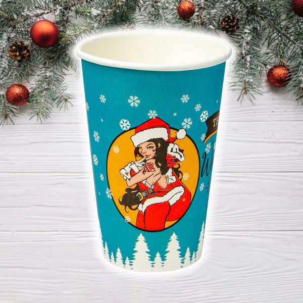 Стакан паперовий 500 мл НОВОРІЧНИЙ