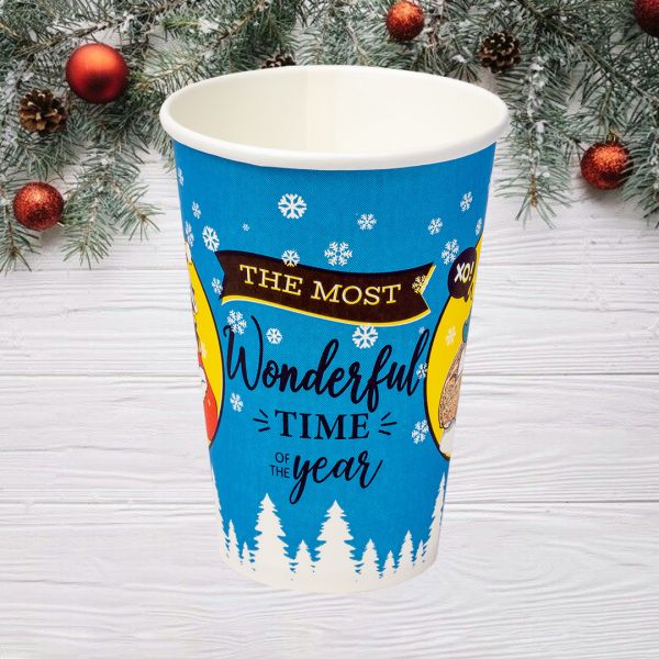 Стакан паперовий 340 мл НОВОРІЧНИЙ