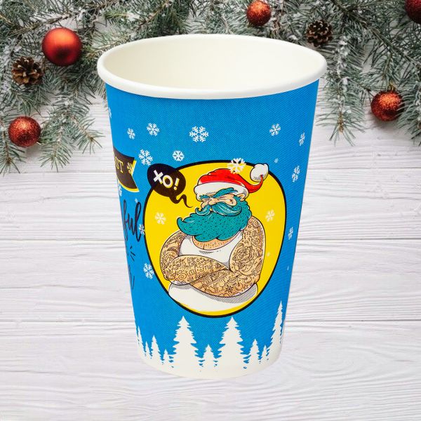 Стакан паперовий 340 мл НОВОРІЧНИЙ