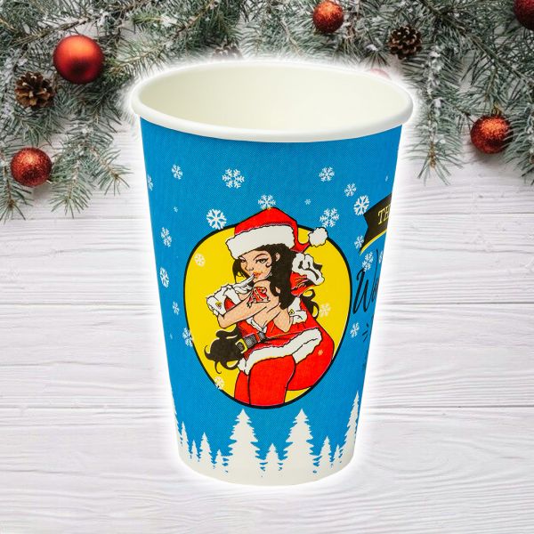 Стакан паперовий 340 мл НОВОРІЧНИЙ