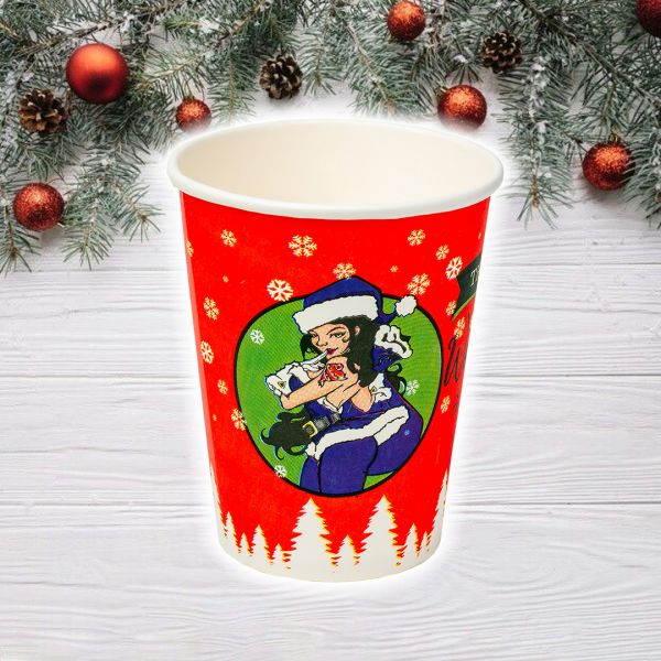 Стакан паперовий 250 мл НОВОРІЧНИЙ