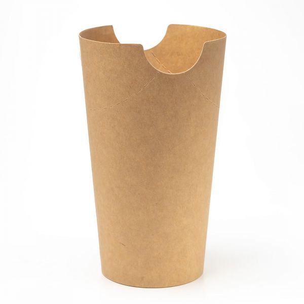 Стакан паперовий для снеків КРАФТ що закривається 450 мл