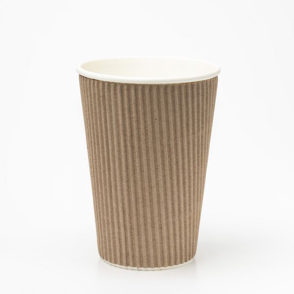 Гофростакан 340 мл бурий