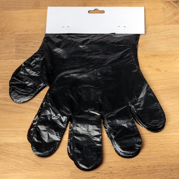 Рукавички разові РЕ 100шт Чорні