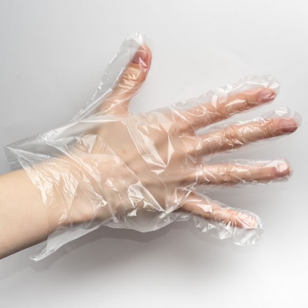 Рукавички разові РЕ 100шт прозорі