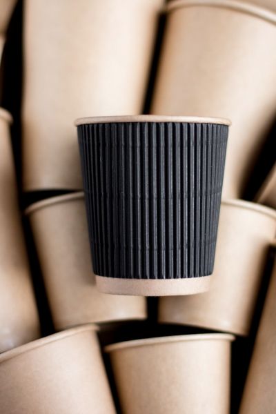 Гофростакан Ripple ЕКОКРАФТ 110 мл чорний