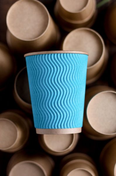Гофростакан Ripple ЕКОКРАФТ 180 мл блакитний