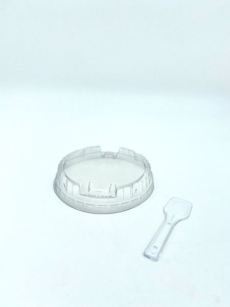 Кришка пластикова на РЕТ Light плоска з ложечкою 100 шт