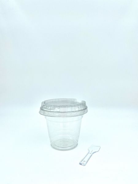 Кришка пластикова на РЕТ Light плоска з ложечкою 100 шт