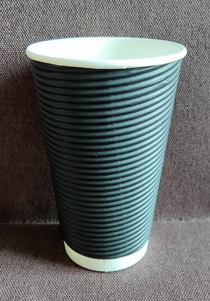 Гофростакан Ripple Spiral 500 мл Black