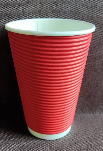 Гофростакан Ripple Spiral 500 мл Red