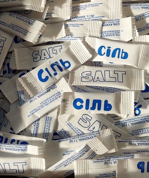 Сіль в стіках Стандарт 1 кг 1 г*1000 шт