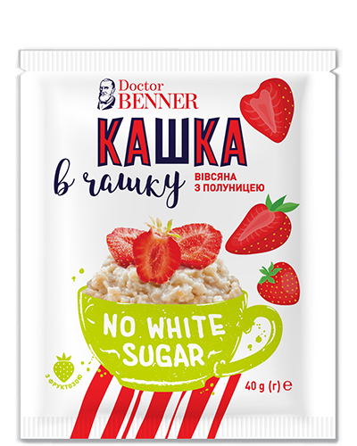 Каша вівсяна з Полуницею Doctor BENNER 40г