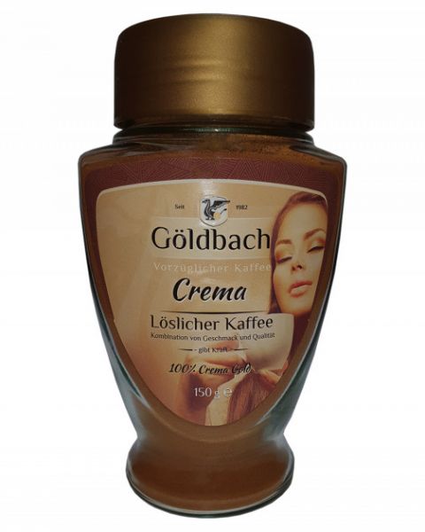 Кава розчинна GOLDBACH Crema 100% Arabica 150 г склобанка