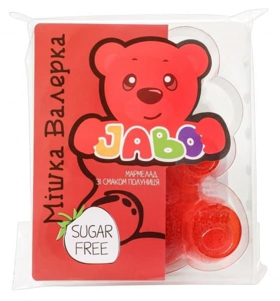 Мармелад Ведмедик зі смаком полуниці 100 г без цукру