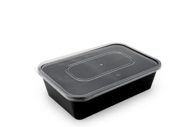 Контейнер прямокутний з кришкою РР 500 мл 173*114*42 мм ЧОРНИЙ