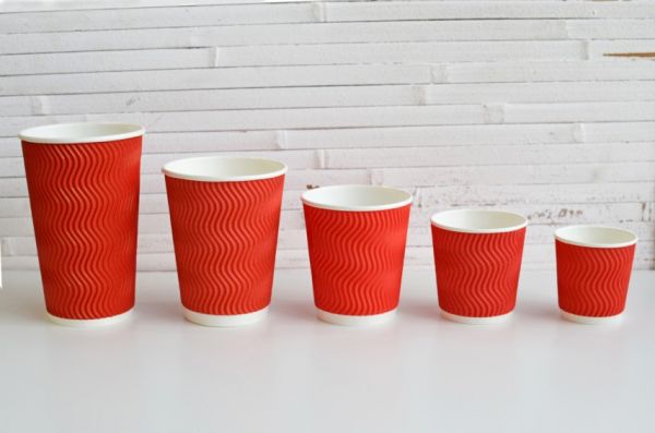 Гофростакан Ripple 180 мл червоний