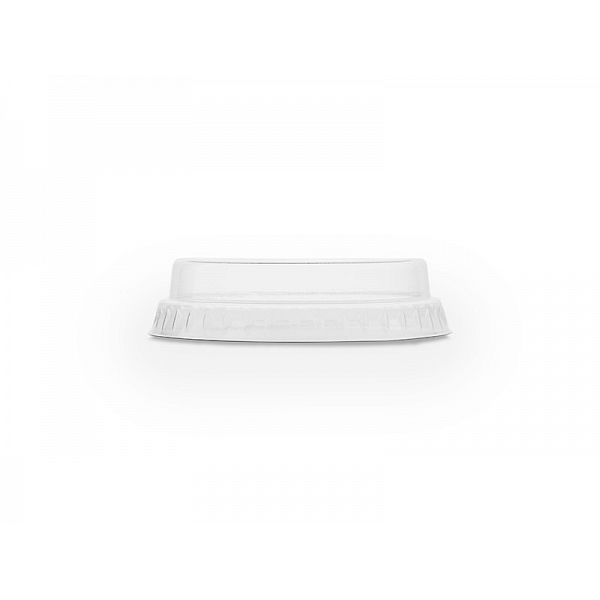 Кришка плоска з PLA з прорізом для трубочки d=76