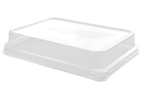 Кришка з PLA для трисекційного лотка 210х165х45 мм з багасса