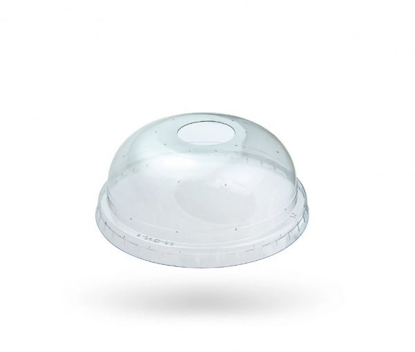 Кришка пластикова на РЕТ Люкс купол з отвором 100 шт