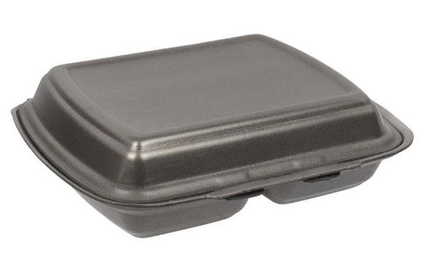 Ланч-бокс НР-2 240*210*70 мм 2-х секційний ЧОРНИЙ