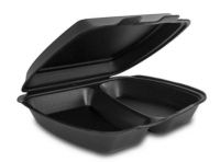 Ланч-бокс НР-2 240*210*70 мм 2-х секційний ЧОРНИЙ