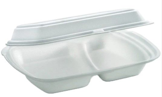 Ланч-бокс НР-2 240*210*70 мм 2-х секційний БІЛИЙ