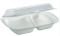 Ланч-бокс НР-2 240*210*70 мм 2-х секційний БІЛИЙ