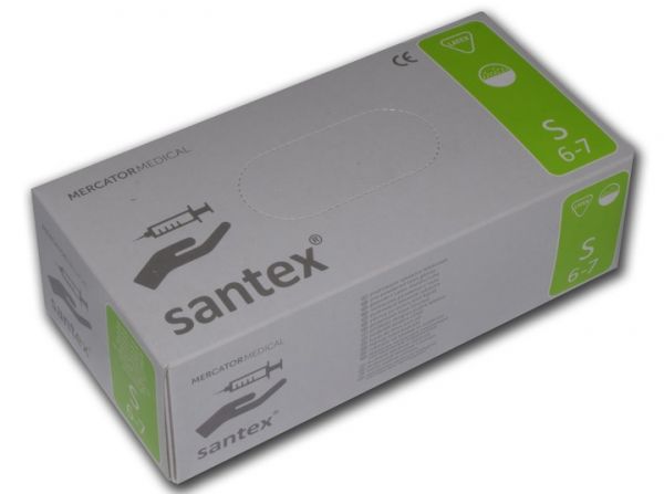 Рукавички разові латекс SANTEX 100 шт S,M,L