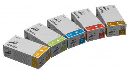 Рукавички разові латекс SANTEX 100 шт S,M,L