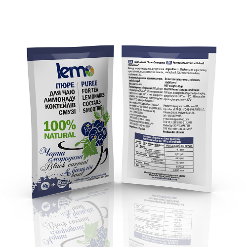 Чай концентрат LEMO чорна смородина та базилік сашет 40 г