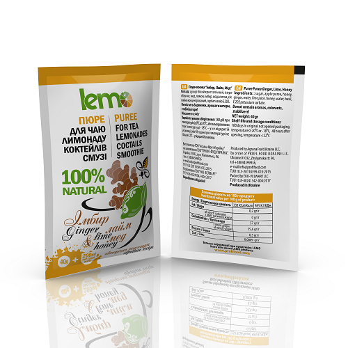 Чай концентрат LEMO імбир, лайм, мед сашет 40 г