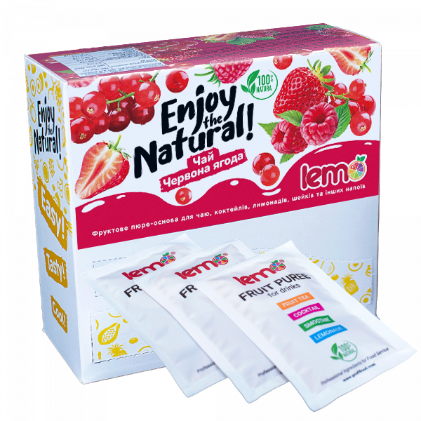 Концентрат для лимонаду та чаю LEMO Червона ягода 45 г