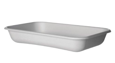 Лоток з багасса білий 710 мл